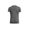 Under Armour Logo Print Casual Crew Neck Short Sleeve T-Shirt Women Tops Gray 1384231-025