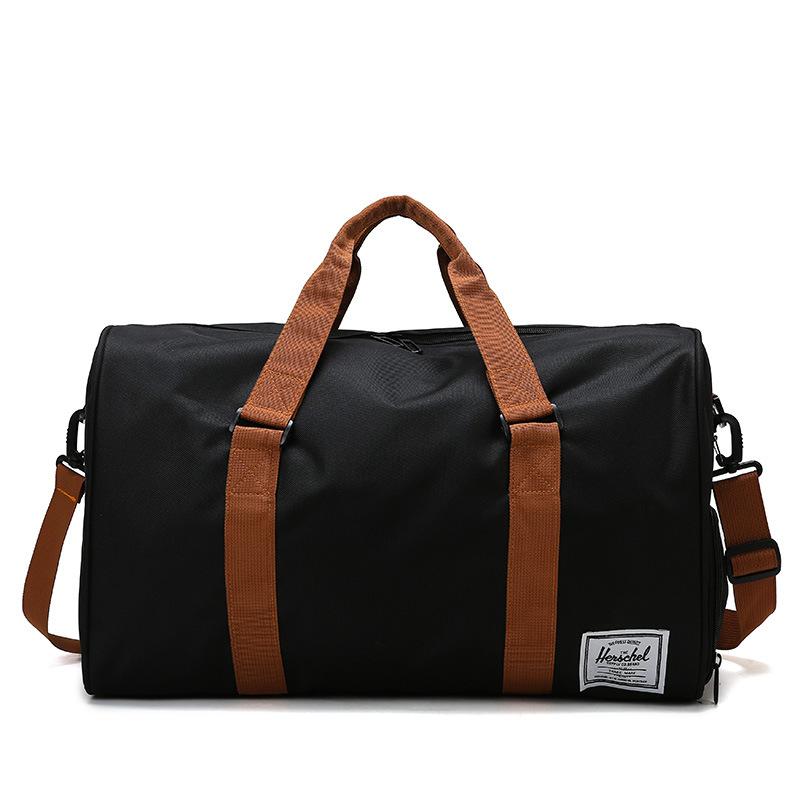 The new Korean version of the portable travel bag is a simple multi-functional duffel bag, dry and wet separation sports fitness bag.