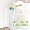 1 Pc Wooden Floor Standing Crib Mobile Arm 153.5 Cm Crib Mobile Bed Bell Wooden Bracket for Hanging Bed Bell and Baby Bed Toys