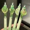 Ice Grapefruit Gel Pen with Cute Pendant 0.5mm Fast-Drying Black Ink Press Pen for Students Office High Aesthetic Smooth Writing