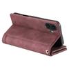 For iPhone 17 Case 9 Card Slots Zipper Wallet PU Leather Phone Cover with Wrist Strap