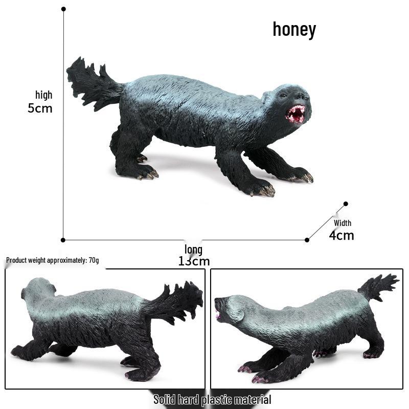 Wild Safari Animal Figurines: Giraffe, Elephant, Rhinoceros, Brown Bear, Tiger, Lion, Leopard, Hippopotamus - Solid Cognitive Toys