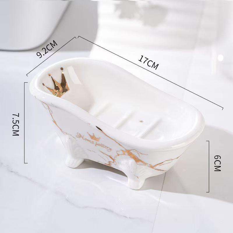 Piatti Sapone in Ceramica vasca da Bagno Porcellana Doccia Custodia Contenitore Domestico Scatola Contenitore Con Foro di Scarico Articoli per il Bagno