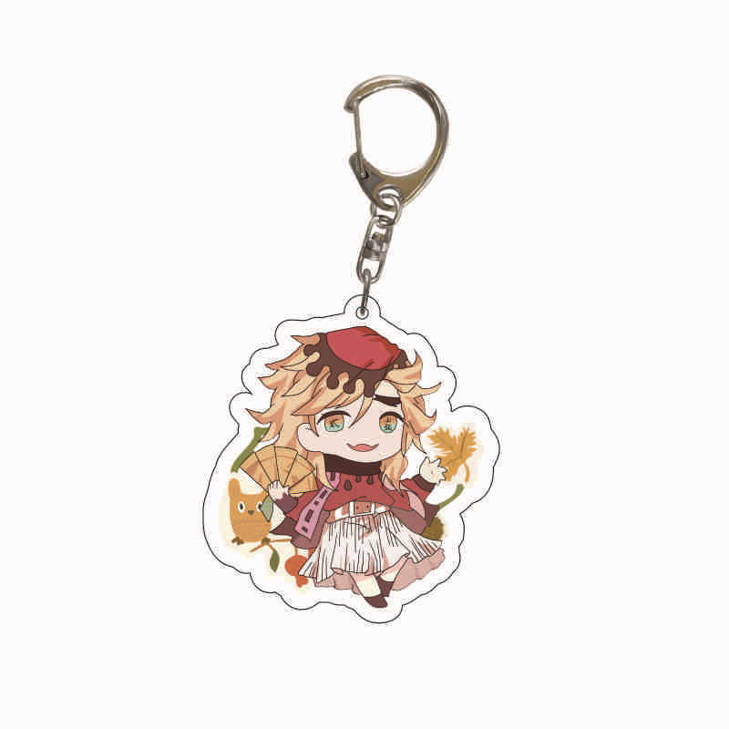 Demon Slayer Anime Acrylic Transparent Keychain Cute Accessories Food Theme Pendant Charm Decor Gift Fans Collection for Carry Mini Lightweight