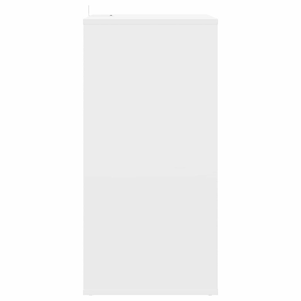 Record Storage Cabinet White 44.5 X 36.5 X 74.5 Cm Engineered Wood