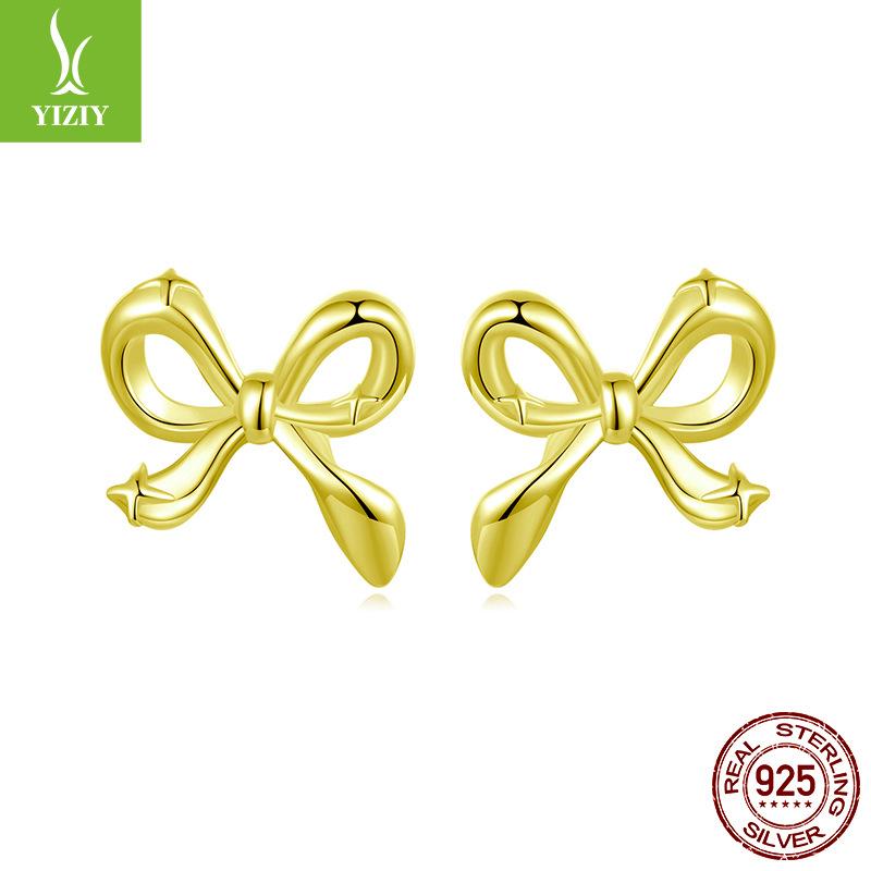 S925 Silber Ohrstecker mit vielseitigen Ohrlöchern, kleine Mini Sternenlicht Schleifen Ohrringe