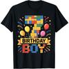 Birthday Boy Builder Bro I’m 7 Year Old Building Blocks T-Shirt