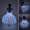 Saia Longa de LED Saia Tutu Branca Saia Brilhante que Acende Adulto