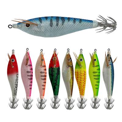 Esche da gambero fosforescente 10CM/10G con amo da calamaro Esca artificiale bionica realistica Acqua salata
