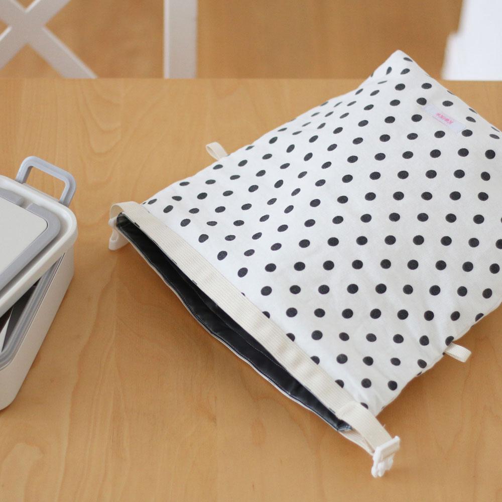 Keike Cozy Lunch Bag - White Dot