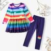 Gabby Dollhouse Cartone Animato Bambini Maglietta a Righe Bianche e Nere+Gonna+Borsa Set Bambini Carnevale Costumi Gabby Cats Feste 8 Anni