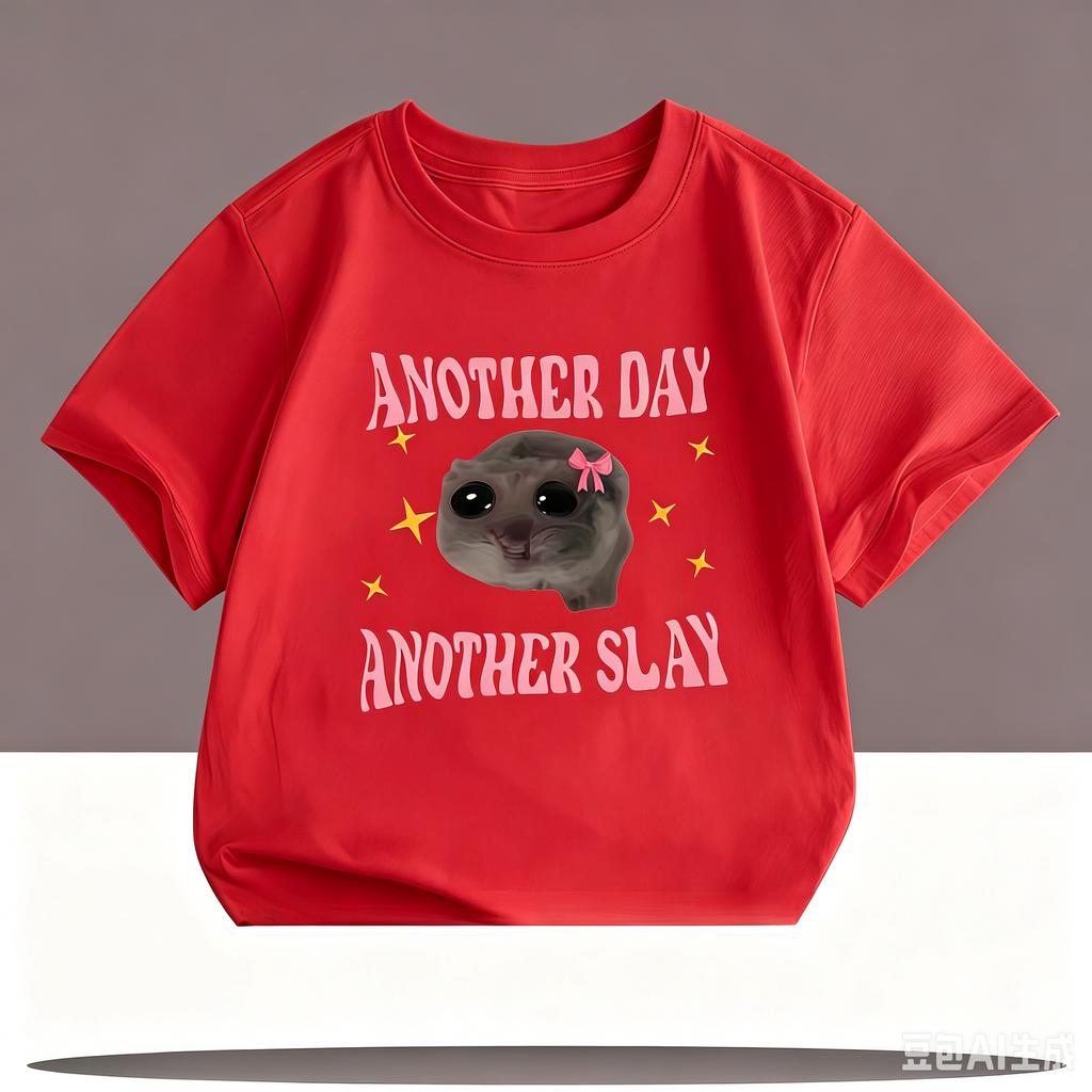 Another Oay Children Cartoon Print Tshirts Summer Girls Casual Fashion Kawaii Colorful Short Sleeve Tops Kids Tshirts