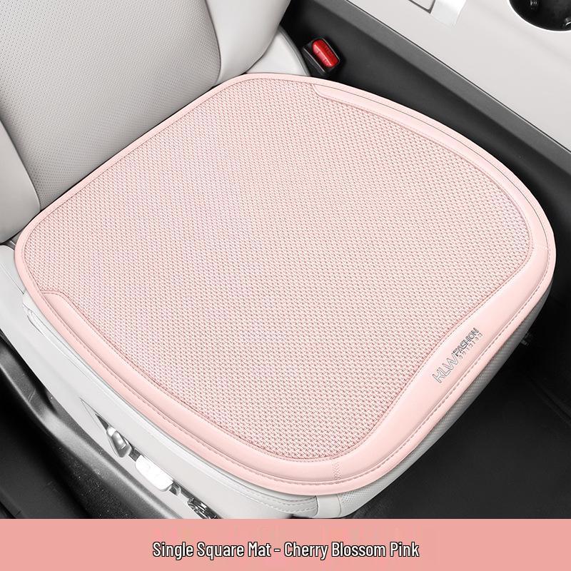 2026 New Ice Linen Car Seat Cushion Set: Breathable Ventilated Three-Piece or Seven-Piece for Spring/Summer