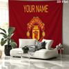 Custom Name,Man Utd Wall tapestry, aesthetic printed fabric blanket, suitable for bedroom, living room, and home decor.