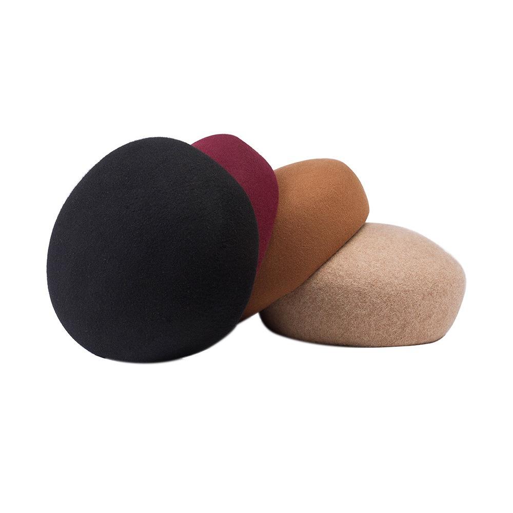 Classic Top Hat Keep Warm Wool Beret Cap Luxurious Women's Beret Hat  Winter