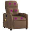 Vidaxl Foldable Massage Armchair, Brown, Fabric Upholstered