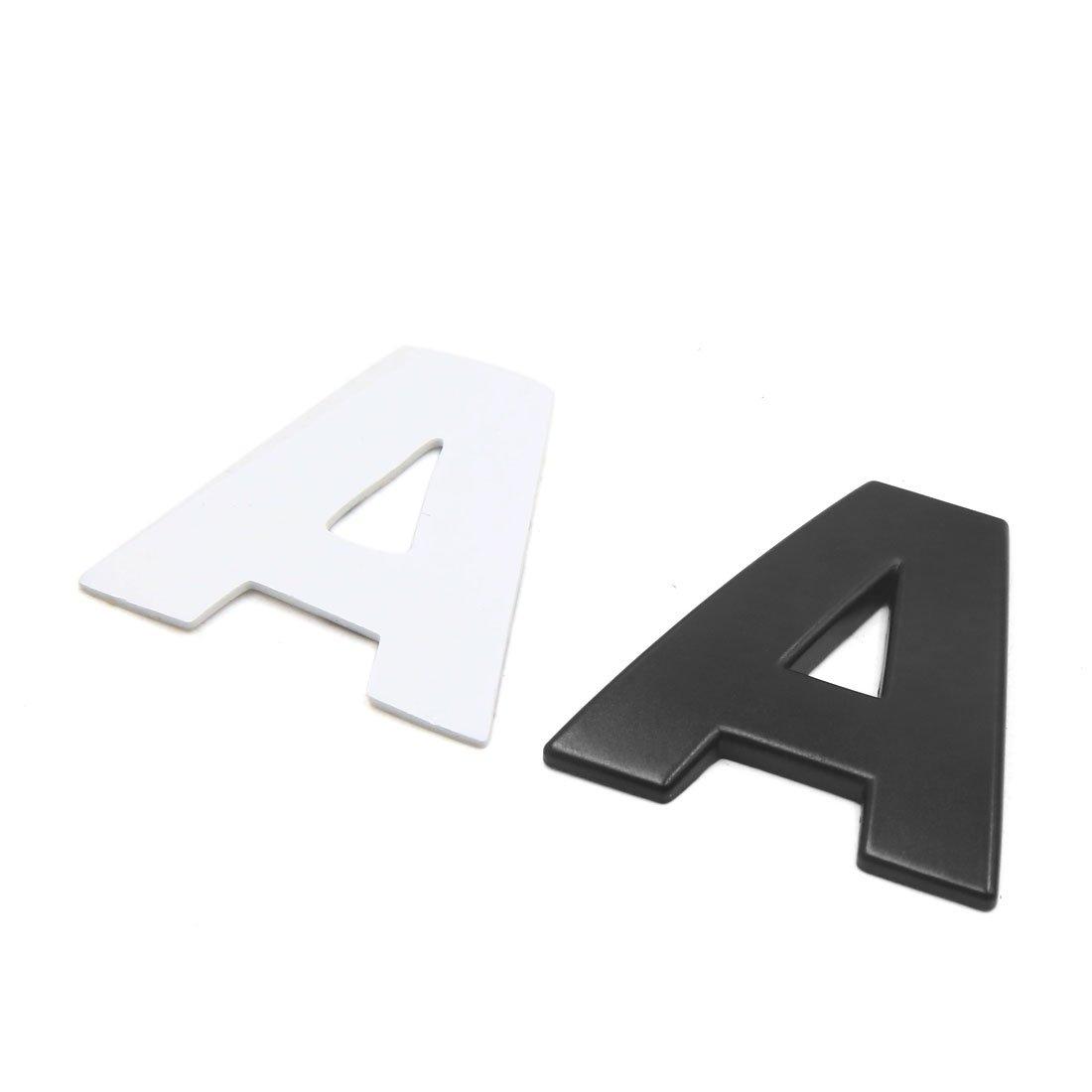 

uxcell Car Sticker 3D Metal Letter A Shape Alphabet Sticker Car Emblem Badge Decal Black чёрный