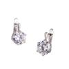 High quality white k white diamond large zircon ear buckle wedding engagement earrings women