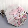 My Melody Automatic Opening and Closing Parasol Compact Travel Umbrella with 8 Ribs for Women and Men Ideal Birthday/Christmas Gift, Outdoor