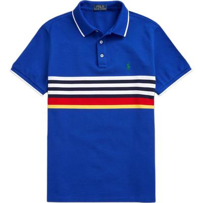 Polo Kleurblok Gestreept Slim Fit Poloshirt Heren tops Blauw MNPOKNI1N821178-400