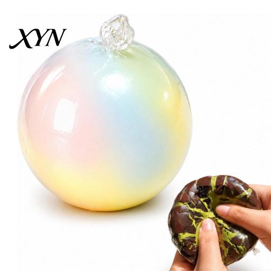 Wax Cracking Ball Toy Squeeze Toy, Crispy Chocolate Stress Relief Slow Rising Fidget with Crackable Texture, Party Favors Soft