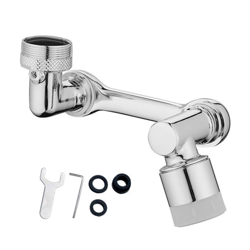 Universal 1080° Swivel Extender Faucet Aerator Splash Resistant Filter Kitchen Washbasin Faucet Aerator Nozzle Faucet Robot Arm