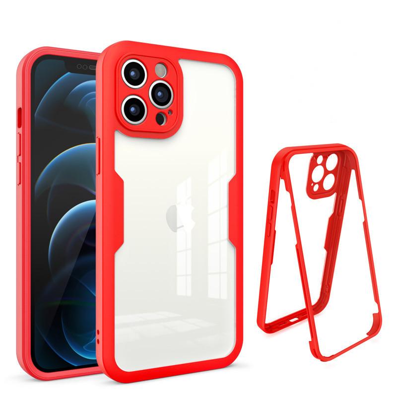 360 Full Cover Silicon Case For iPhone 16 Pro Max 15 13 11 12 14 Pro Max X XS SE 7 8 Plus With Screen Protector Shockproof Cover