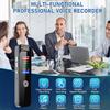 Voice Activated Recorder Type-C Rechargeable Audio Recorder with 7-Level Adjustable Voices Control for Lectures Meetings
