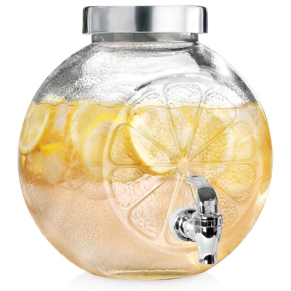 Jar Jar for Drinks with a Tap Glass for Drinks Lemonade Lemon 5.4L ORION 143793