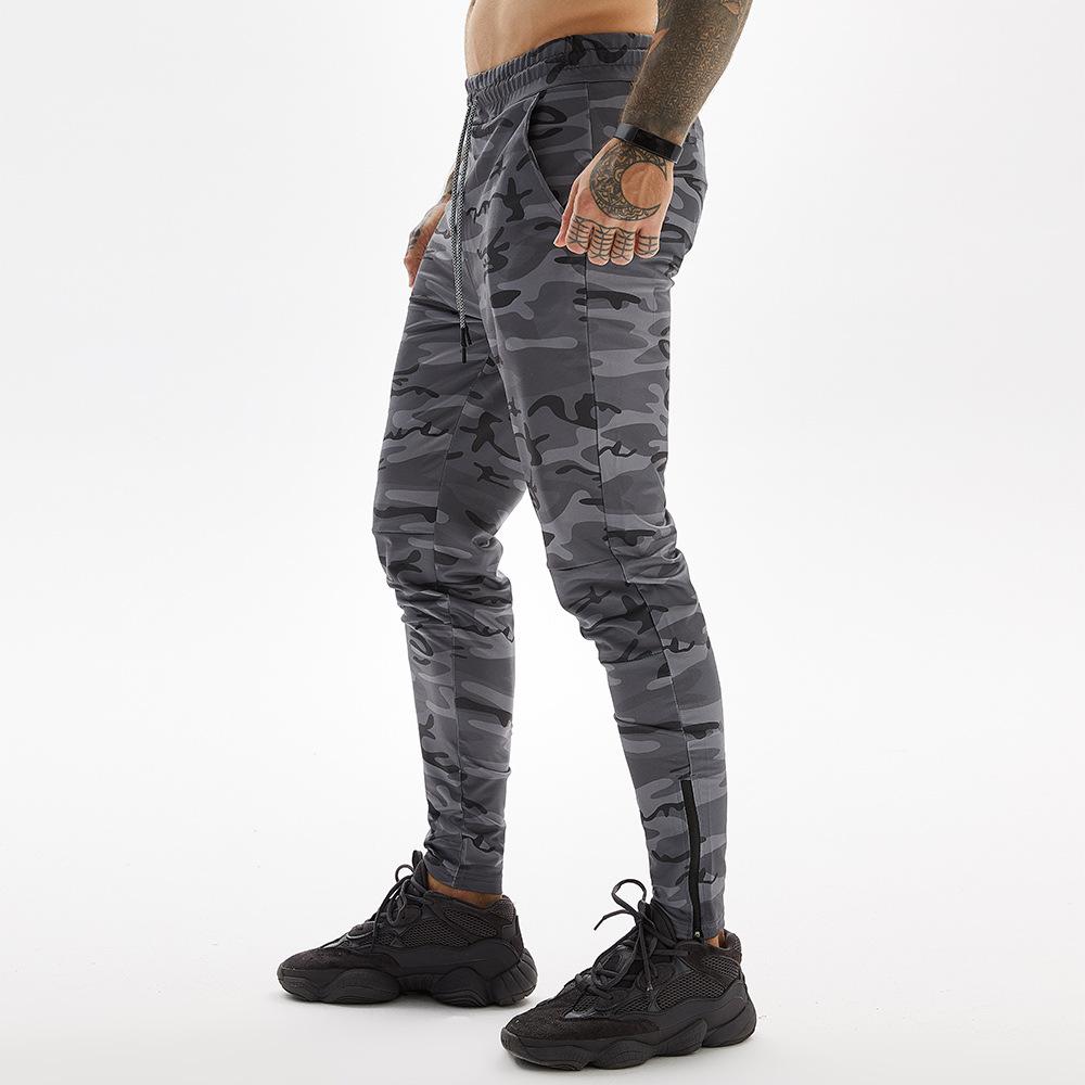 Sports Trousers Drawstring Hem Zipper 