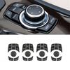 Set Matte Black Car IDrive MultiMedia Switch Trim For BMW 1 3 5  Series E90 E60