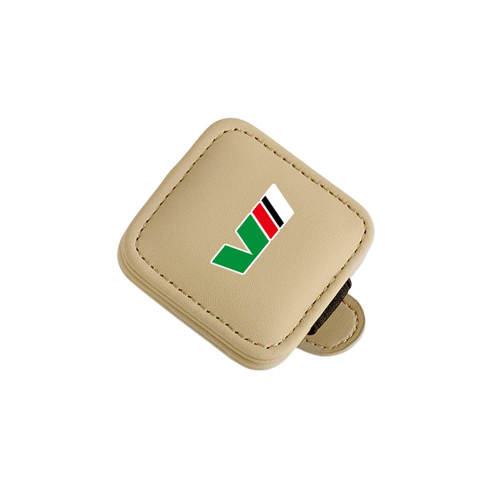 ZUKJ6 For Skoda Octavia A5 VII VRS Vision Kodiaq Favorit Rapid Fabia 1Pcs Leather Car Sun Visor Glasses Clips Sunglasses Fixed Holder