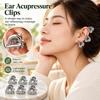 6Pcs Silver‑Tone Ear Acupressure Clips Heart Shaped Ear Acupoint Clips Household Use