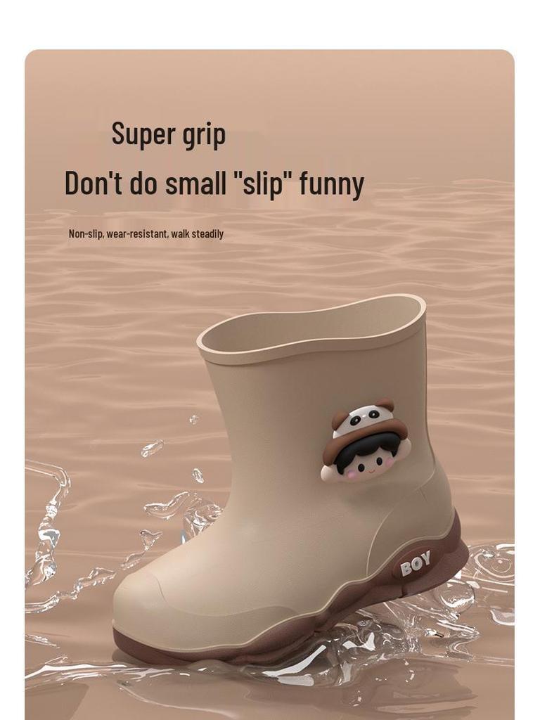 Kids' Waterproof Non-Slip Rain Boots for Boys and Girls – Toddler & Student Sizes