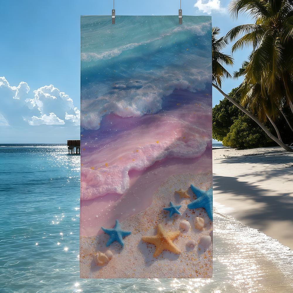 

Ocean element Towel Quick Drying Beach Towels Are Suitable For Swimming Pools Camping Yoga And The Gym W30*H60(CM)