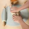 2pcs Wooden Rolling Pin with Silicone Dough Mat Set High-Temperature Non-Stick Baking Tools for Home Kitchen Pasta Cookie DIY
