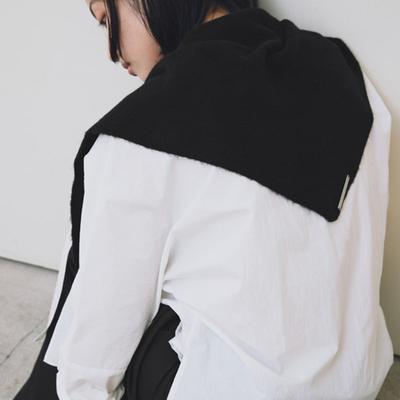 LOW TIDE WOOL KNIT SCARF [BLACK]