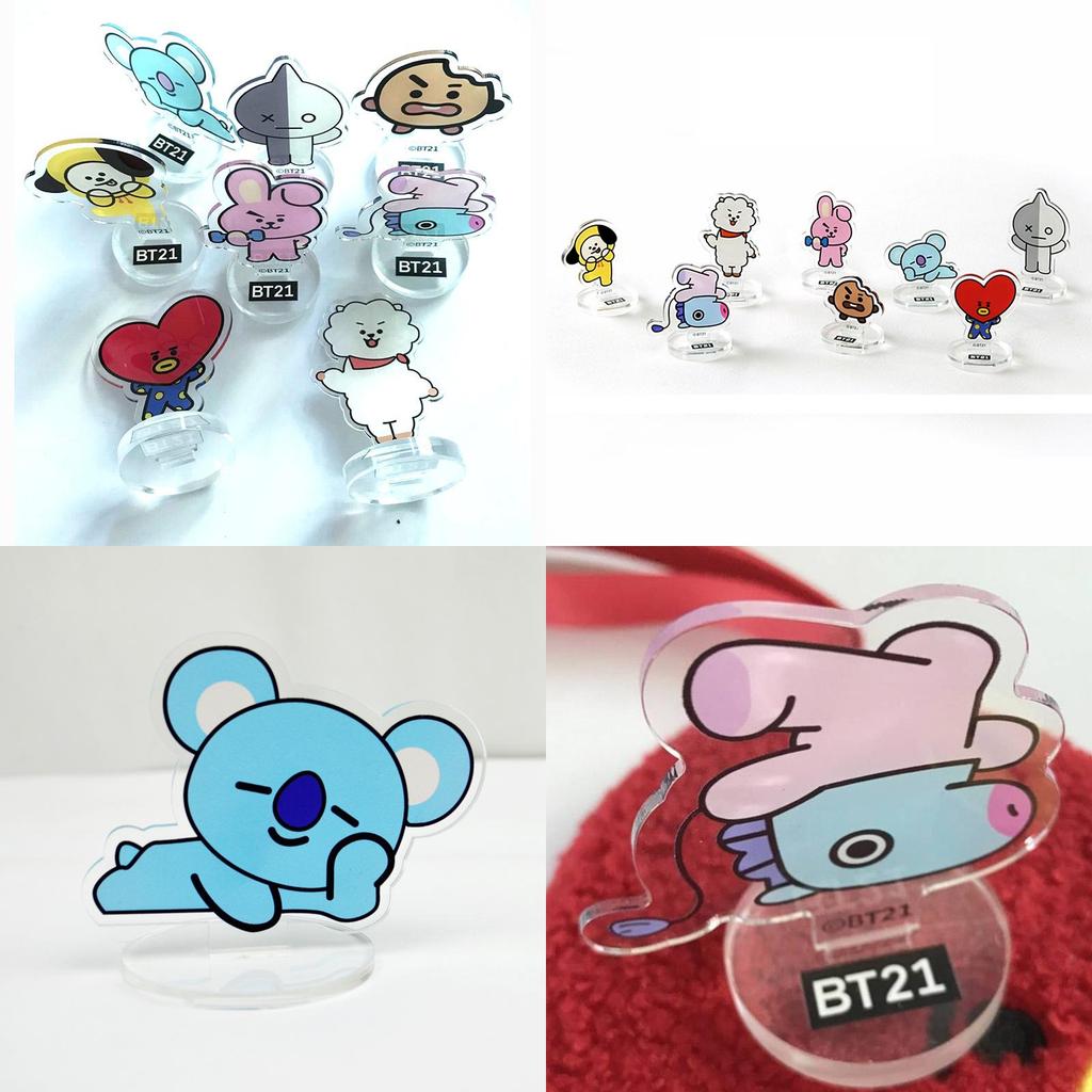 Bt21 Bts Kpop Cute Standee Action Figure Doll Van Acrylic Standing Table Decor