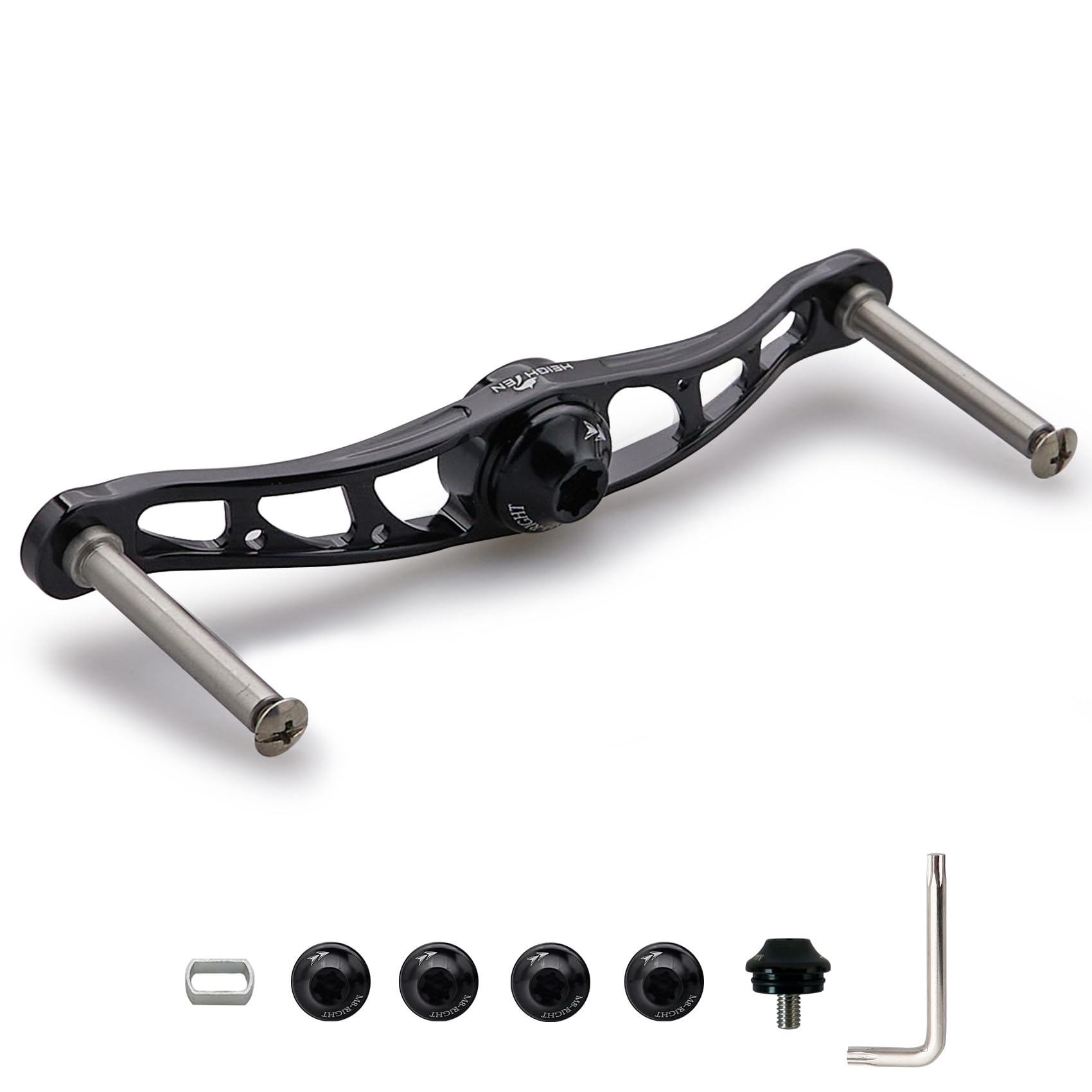 

Ручка катушки HEIGHTEN 70 из авиационного алюминия, совместимая с Shimano Daiwa Abu или Lucia, катушка для приманки 88/90/105/115/120/130 мм (Нет ручки) (Черный, 105 мм) (117) чёрный