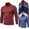 Men's European and American Autumn/Winter Slim High Collar Casual Knit Sweater