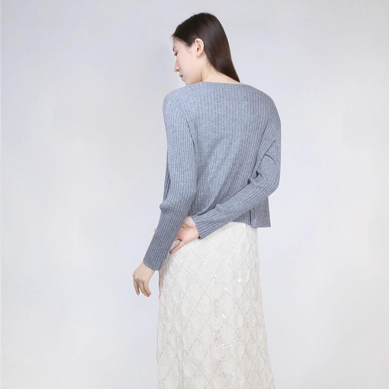 Sweet Basil Women's V-Neck Long-Sleeve Knit Cardigan Z1EA43333A