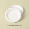 MOLUONA 6-inch Round Disposable Sugarcane Pulp Plates
