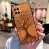 Tree Flower Bamboo Wood Case For Oppo A78 A98 A79 A18 A38 A58 A40 A60 A80 A16 A76 A96 A15 A74 A94 A54 A17 A77 Cover