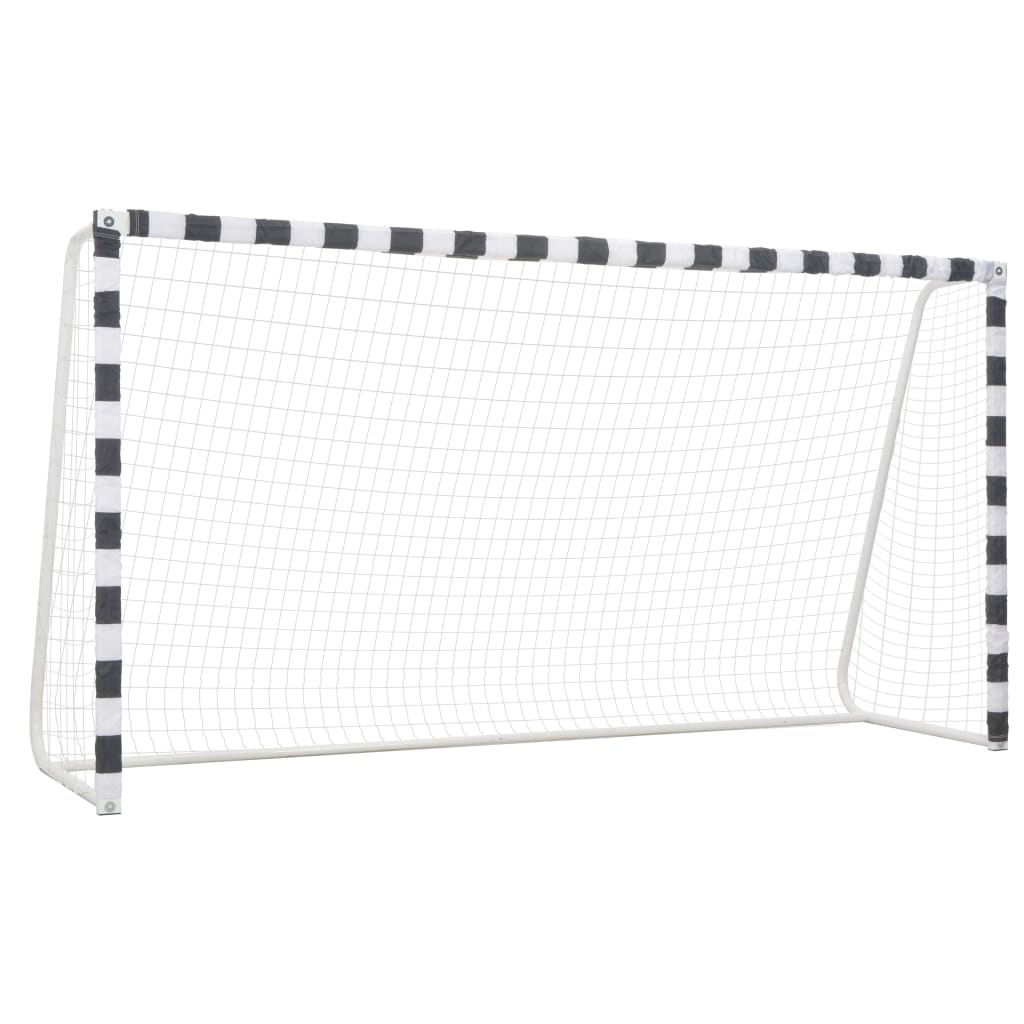 Porta da Calcio 300 x 160 x 90 cm Metallo Bianco e Nero
