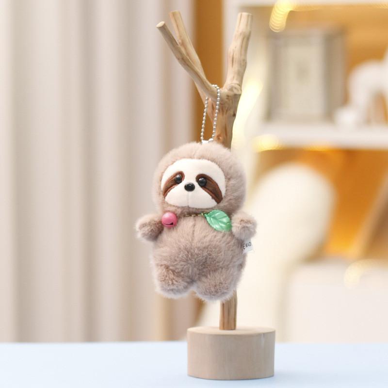 Cute Rabbit Keychain Cartoon Deer Duck Panda Child Backpack Plush Doll Pendant