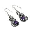 Piatră prețioasă ametist natural Bijuterie din argint sterling 925 Cercei 1,97" AE-11892