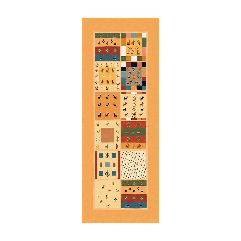 

VIKAMA American Retro Simple Plaid Bedroom Bedside Carpet Living Room Window Corridor Aisle Floor Mat Home Decoration Summer 40X120CM(1.3X3.9FT)
