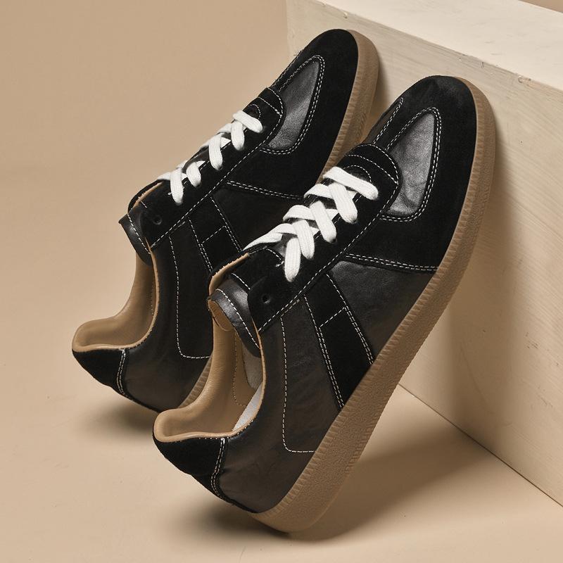 

Men s shoes 2025 summer new trend light luxury retro casual shoes men go out leather waterproof platform shoes 45 чорний