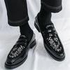 Luxury Fashion Designer New Arrival Embroidery Patchwork Casual Shoes For Men Penny Loafter Formal Wedding Dress Homecoming