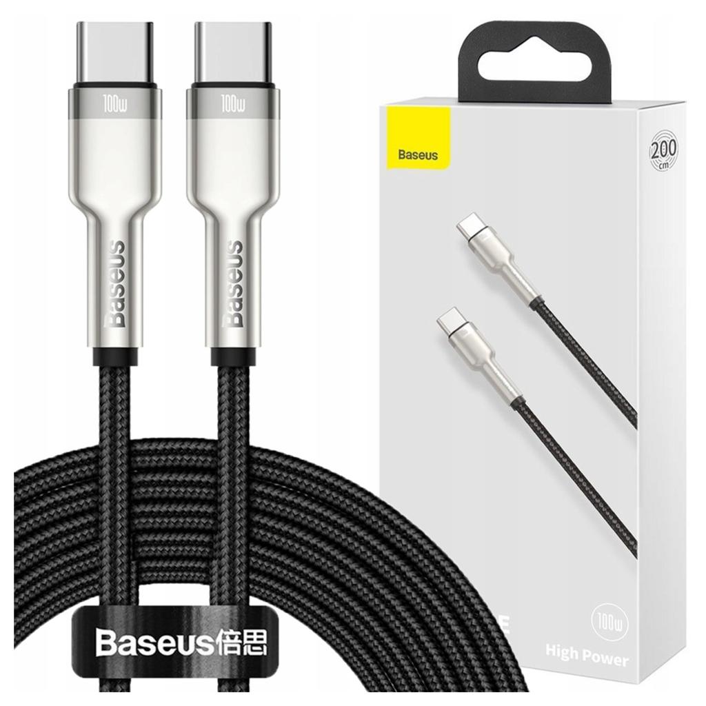 Kabel Usb-C Do Usb-C Baseus Cafule, 100W, 2M (Czarny)